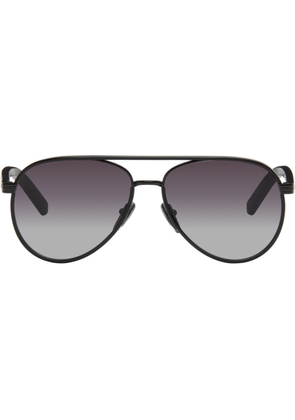 Prada Eyewear Black Iconic Metal Plaque Sunglasses