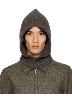 Rick Owens Gray Concordians Cashmere Hood