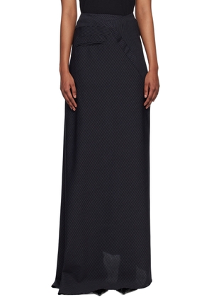Ottolinger SSENSE Work Capsule – Navy Multiline Maxi Skirt