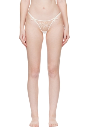 Agent Provocateur Off-White & Beige Lindie Thong