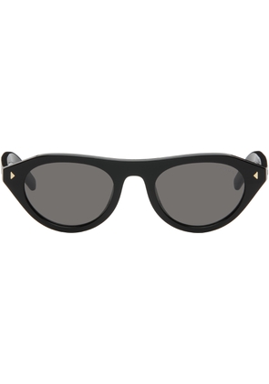 Prada Eyewear Black Iconic Metal Plaque Sunglasses