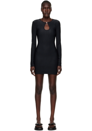 Ksubi Black Charmed Keyhole Minidress