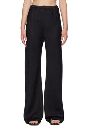Silk Laundry Black Bias Cut Lounge Pants