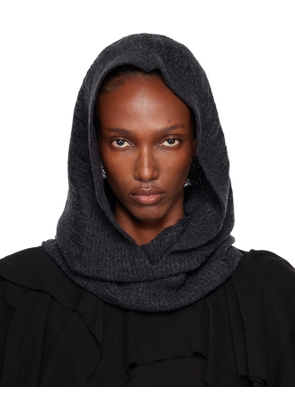 YOHJI YAMAMOTO Gray Laddered Balaclava