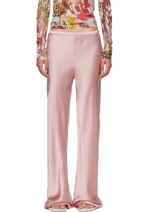 Silk Laundry Pink Bias Cut Lounge Pants
