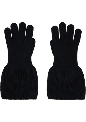 YOHJI YAMAMOTO Black Knitted Cuffs Gloves