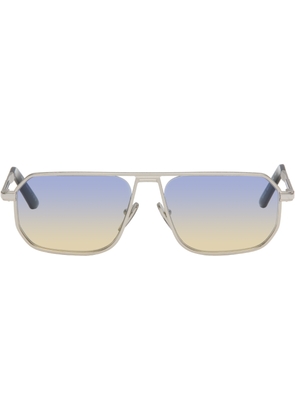 Prada Eyewear Silver Iconic Metal Plaque Sunglasses