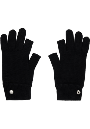 Rick Owens Black Concordians Touchscreen Gloves