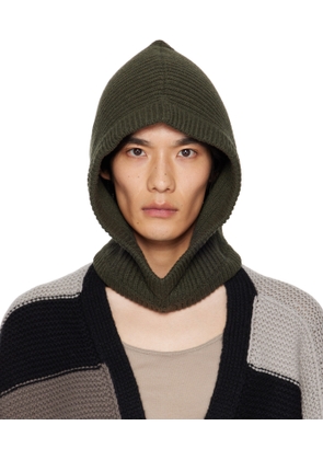 Rick Owens Khaki Concordians Cashmere Hood