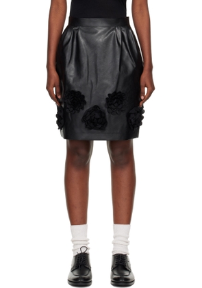 Tao Comme Des Garçons Black Flower Midi Skirt