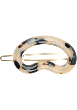 Gohar World Off-White & Black Bean Hair Clip
