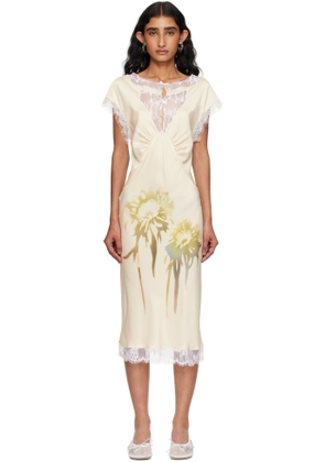 Collina Strada Beige Waterlily Midi Dress