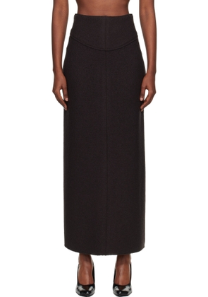 Lanvin Brown Pencil Maxi Skirt