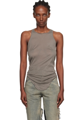 Rick Owens Gray Concordians Basic Rib Tank Top