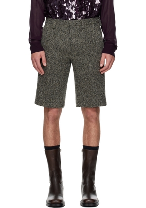 Dries Van Noten Gray Tailored Wool Shorts