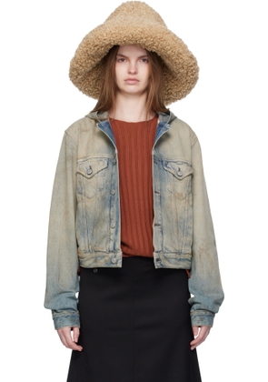 Ruslan Baginskiy Beige Faux-Fur Hat