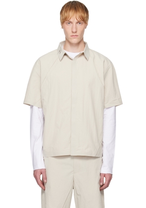 HELIOT EMIL Beige Marl Shirt
