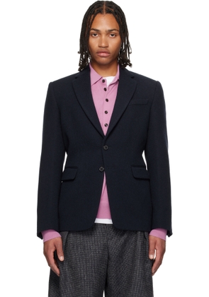 Dries Van Noten Navy Wool Blazer