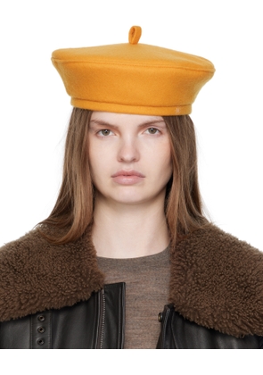 Ruslan Baginskiy Yellow Wool-Blend Beret
