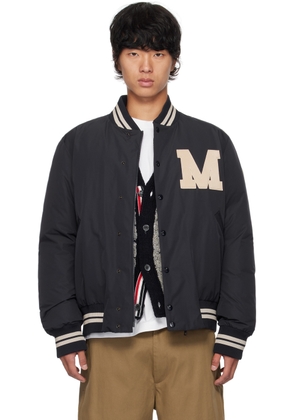 Moncler Navy Lateltin Down Bomber Jacket
