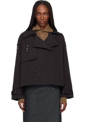 Proenza Schouler Black Proenza Schouler White Label Yasmin Cropped Trench Coat