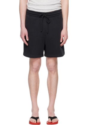 SKIMS Black Fleece Lounge Relaxed Shorts
