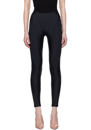 Mugler Black Eco Sport Lycra Leggings