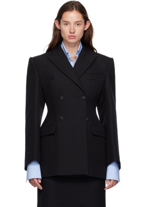 WARDROBE.NYC Black Double Breasted Contour Blazer