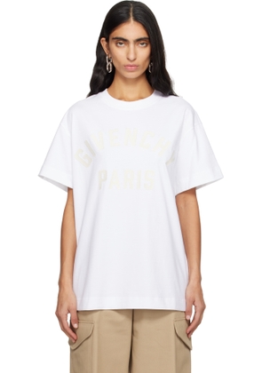 Givenchy White 'Givenchy Paris' Boxy Fit T-shirt