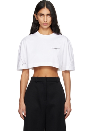 Givenchy White Cropped Cocoon T-shirt