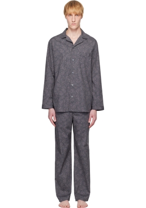 SKIMS SSENSE Exclusive Gray Cotton Poplin Sleep Pyjama Set