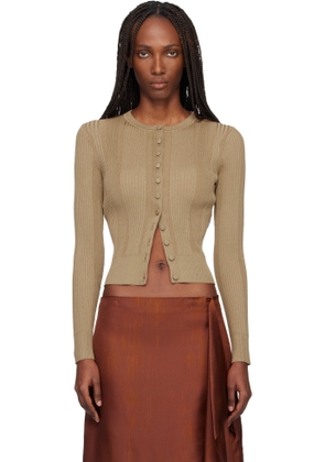 Proenza Schouler Khaki Currin Cardigan