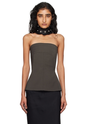 Rick Owens Gray Concordians Bustier Top