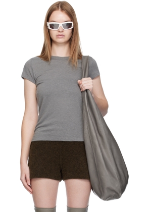 Rick Owens Gray Concordians Cropped Level T-shirt