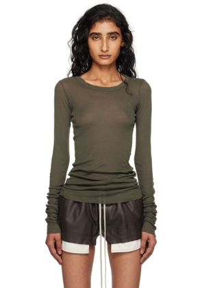 Rick Owens Khaki Concordians Mini Rib LS T-shirt