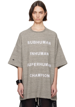Rick Owens Gray Champion Edition Tommy T-shirt