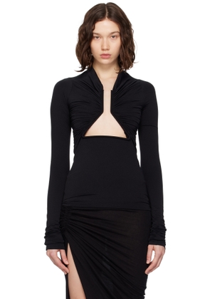 Rick Owens Black Concordians Double Allanah Prong Top
