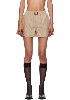 WILLY CHAVARRIA Beige 'Willy' Boxer Shorts