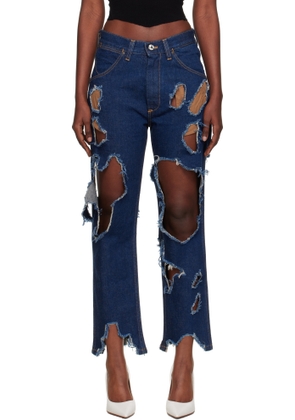 Vivienne Westwood Blue Distressed Ranch Jeans