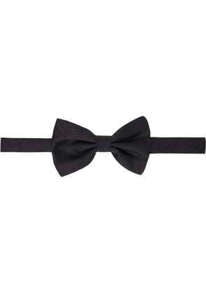 Dries Van Noten Black Jacquard Bow Tie