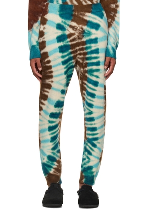 The Elder Statesman Multicolor Zig Dyed Lounge Pants