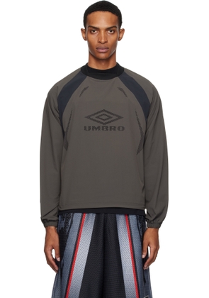 Umbro Gray Lasered Nylon Crewneck T-shirt