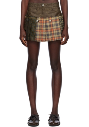 Andersson Bell Brown Molly Micro Detachable Skort Faux-Leather Shorts