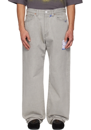 Maison MIHARA YASUHIRO Gray Bleached Denim Baggy Jeans