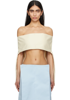 LII Beige T-Shirt Wrap Blouse