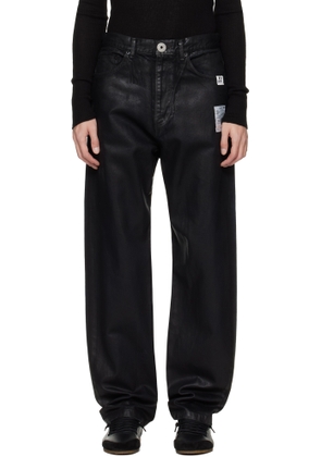 Maison MIHARA YASUHIRO Black & Blue Front Coated Denim Jeans