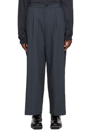 VEIN Gray Crinkled Trousers