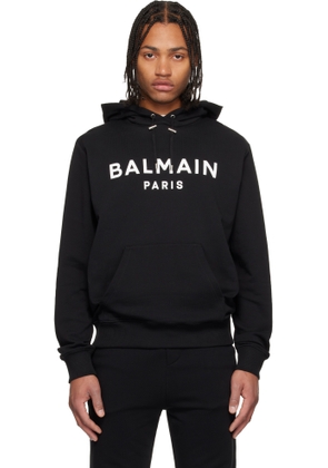 Balmain Black Printed 'Balmain Paris' Hoodie