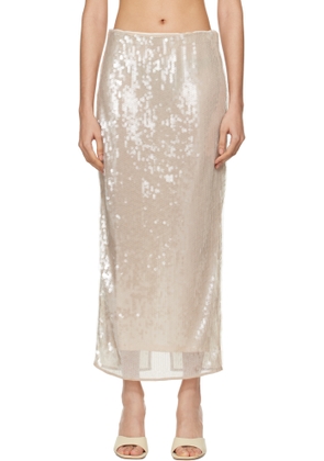 Staud Beige Casey Maxi Skirt