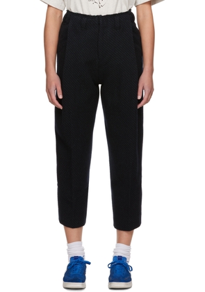 ADER error Black Raw Edge Trousers
